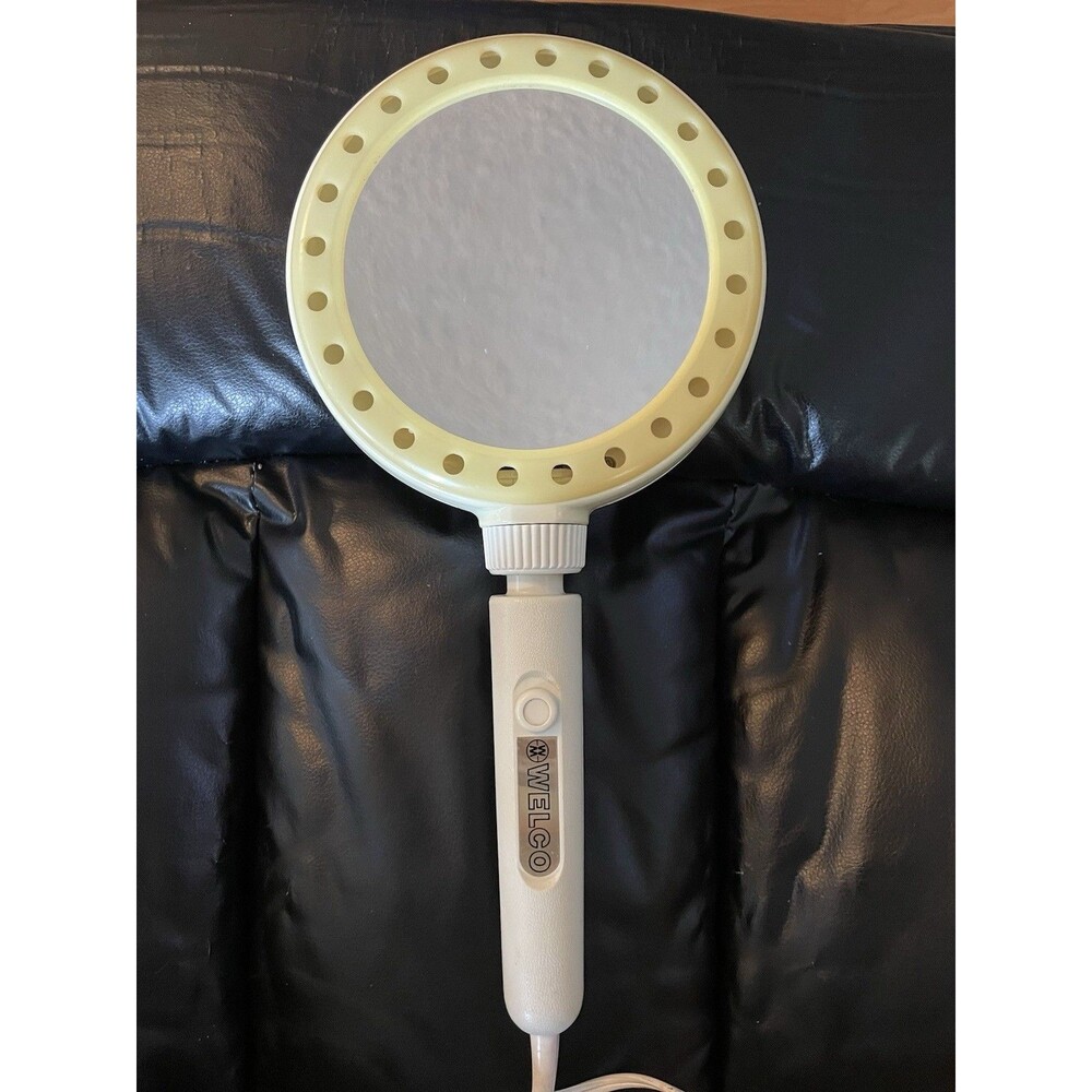 Vintage Welco Lighted Magnifying Hand Mirror Makeup Vanity R-111 Working